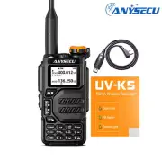 ANYSECU UV-K5 Encrypt 50-599Mhz DTMF Repeater 2 Way Radio NOAA Weather Reminder