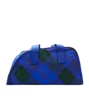 Burberry Medium Shield Checked Duffle Bag One size Blue