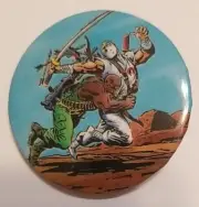 Marvel 2 1/4 Inch Round Button G.I. Joe Roadblock Tackle Storm Shadow 1987 (New)