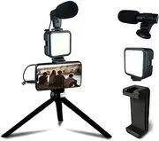 Acuvar Vlogging Kit for Smartphones, iPhones, Android, Tablets, DSLR, Cameras for Online Live Streaming, Video Conference, YouTube, Instagram TikTok