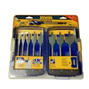 Irwin Bonus Speedbor 9-Pcs 3/8" - 1 1/2" Blue-Groove Hex Shank Spade Bit Set
