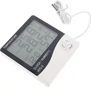 2 Dual Temperature Display Aquarium Fish Tank Thermometer Battery Probes Easy to Read for Home and Aquarium Random Color