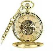 [GerRit] Pocket Watch Vintage Full Manual Mechanical Movement Pocket Watch for Christmas Birthday