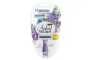 BIC, Soleil Escape, Women's Disposable Razors, Lavender & Eucalyptus, 4 Razors