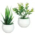 Plants Office Table Potted Ornaments Fake Flowers Artificial Aloe Plants Bonsai