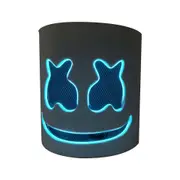 Sztxj Marshmello LED Mask DJ Cosplay Helmet Marshmello Costume Mask Light Up LED Mask Party Cosplay Mask Marshmallow Light Hood Electro Bar Light H...