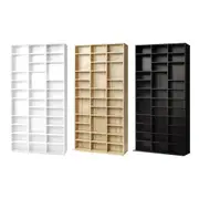Oikiture Display Shelf Bookshelf CD DVD Storage Media Stand Rack Bookcase