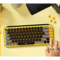 在飛比找蝦皮購物優惠-羅技POP KEYS無線藍牙機械鍵盤女孩可愛ipad筆記型電