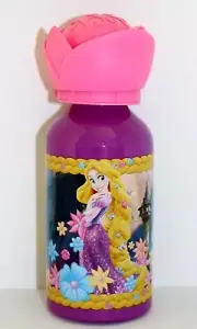 2010 DISNEY * TANGLED PRINCESS RAPUNZEL METAL SPORTS WATER BOTTLE * NEW