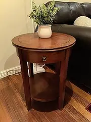 French provincial antique wooden coffee table side table end table classic wood wine table with leg