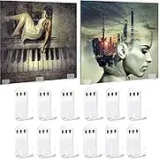 12 PCS Premium Acrylic Vinyl Record Wall Mount Display Shelf - No Drilling, Multi-Size Fit, Stylish Storage Solution for LPs & Decor