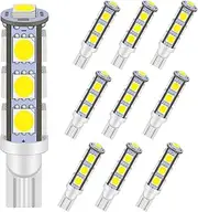 GRV T10 921 922 13-5050 SMD Super Bright 194 Wedge LED Light Bulbs for DC 12V RV Interior Ceiling Dome Light,Replacement for RV Camper Trailer Motorhome Boat Light Bulb,Cool White Pack of 10