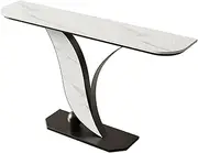 HOLGVE Console Table, Entryway Table, Sofa Table, Decorative Behind Couch Table, Contemporary Accent Table, Hallway Foyer Table Foyer for Living Room(Black-B,47.2inch/120cm)