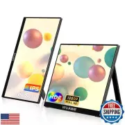 WUAWE Portable Monitor, 15.6'' 72% NTSC 100% sRGB USB C HDMI Travel Monitor f