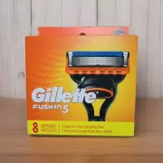 BRAND NEW GILLETTE FUSION 5 REFILL RAZOR BLADES, 8 Cartridges