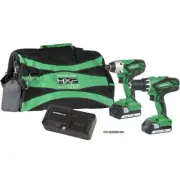Metabo HPT 18V Hammer Drill & Impact Driver + 2 Batteries Combo Kit KC18DGLS NEW