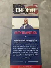Tim Scott Campaign Flier 2024 Presidential Candidate Faith In America