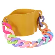 Water Bottle Carrier Holder with Multicolor Strap, 160x75mm Cup Holder, Yellow