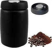 Coffee Vacuum Canister ，16oz Coffee Bean Storage ， Stainless Steel Airtight Food Storage Container ， Press Out Excess Air Preserve Food Freshness
