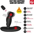 Multi-Speed 360° Rotation Vibrating Anal Butt Plug Heat Remote Control Anal Plug