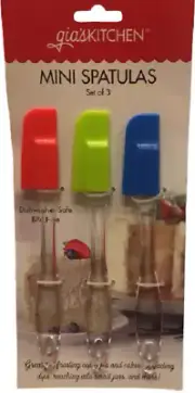 Gias Kitchen Mini Silicone Spatulas, Set of 3