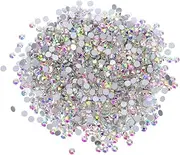 FOMIYES 1440pcs Multipurpose Flatback Rhinestones: 3.8-4.0mm Glass Round Jewels for Clothing & Shoe Decoration - Crystal Craft Gems - DIY Nail Art Design Kit