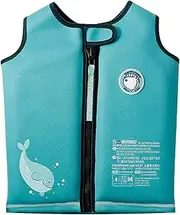 [zolyet] Non-Inflatable Swim Vest s for Boys Girls Swim Vest with Detachable Float d for Age 3-6 Years/ 28.7-61.7lbs Green M