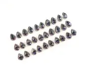 WHOLESALE 15PR 925 SOLID STERLING SILVER MYSTIC TOPAZ STUD EARRING LOT g330