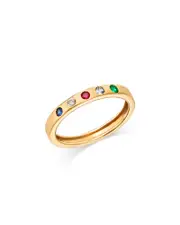Moon & Meadow 14K Yellow Gold Italy Emerald Sapphire & Ruby Ring - Exclusive