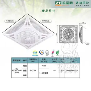 香格里拉 輕鋼架循環扇 PB-123DC天花板循環扇 PB-123辦公室節能扇 扇葉外徑14吋 16吋