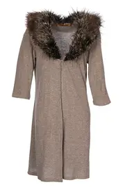 Detachable Fur Collar Cardi--MART-NF1073UE