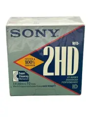 SONY 10 Pack 3.5" Floppy Disks Double Sided 10MFD-2HD - NEW - Sealed