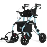 All Terrain Walker Wheelchair Combo,Rollator Walker with Seat for Seniors wit...