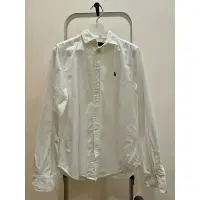 在飛比找蝦皮購物優惠-Polo Ralph Lauren-女款經典彩馬長袖襯衫-白