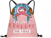 Anime One Piece Tony Chopper Drawstring Backpack 3D Printing Gym Backpacks School Travel Bag for Adults Kids Boys Girls