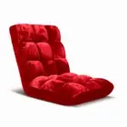 SOGA Floor Lounge Sofa Recliner Folding Futon Couch Folding Chair Cushion Red