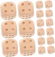 Kisangel 20pcs Wooden Dice Plain D6 Mini Entertainment Dices Six Sided for Party Accessories Wooden