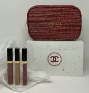 NEW Chanel Gift Set Sheer Genius Lip Gloss Set Trio on hand FAST SHIPPING!