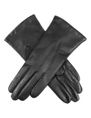 [Dents] Touchscreen Cashmere Lined Leather Gloves in Black