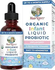 USDA Organic Liquid Probiotic Drops by MaryRuth's | 4 Month Supply | Probiotics for Digestive Health | Gut Health & Immune Support Supplement | Vegan | Non-GMO | Gluten Free | 125 Servings