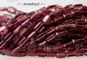 25 Stunning Amethyst Square Czech Glass Beads
