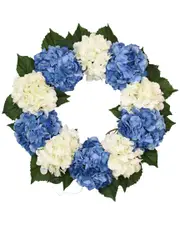 Creative Displays 26in Blue and White Hydrangea Wreath