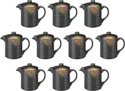 Set of 10 [TA] Yasuragi Juji Baked Tightening (Large) 26.5 fl oz (750 cc) [ 7.7 x 11.6 x 16.9 cm ] | Jujiji Heat Resistant ABS Resin Heat Resistant Setomonohonpo