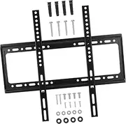 Generic Tv Stand Space Discreet Black Tv Wall Bracket Minimalist Tight Panel Fix Adjustable Wall Screen Low Profile Tilting Mount Support Low Efficient Profile Compact Screw Kit Black Iron