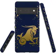 For Google Pixel 6 Pro Case Tough Protective Cover Capricorn Drawing
