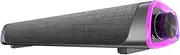 TEHAUX Compact Dual Speaker Soundbar for Computer Tablet Wired Design for Powerful Saving Sleek Modern Look High Definition Stereo Audio Experience