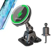 for Qi2 15W Magsafe Car Mount Charger, Heat Restriction Charging, 360° Adjust...