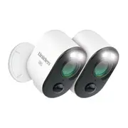Uniden App Cam SOLO PRO 2K - 100% Wirefree 2K Super HD Spotlight Camera in 1 – Twin Pack