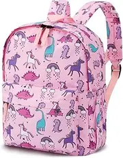[THE Crafts] Cute Unicorn Dinosaur Toddler Backpack for Boys Girls,Preschool Kindergarten Nursery Travel School Bag with Chest Buckle