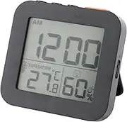 LCD Temperature Humidity Clock Multifunctional Snooze Function for Adult Students Large LCD Display